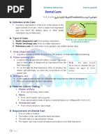 Dental Casts: ةرضاحلما ةسداسلا (Prosthesis خيراتب ةيناثلا ةقرفلل) 21 / 11 / 2020