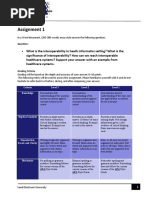 Assignment 1: Health Informatics Department HCI 111