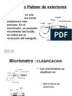 Micrómetro Palmer de Exteriores