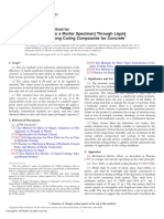 Water Loss (From A Mortar Specimen) Through Liquid Membrane-Forming Curing Compounds For Concrete