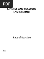 Kinetics and Reactors Engineering