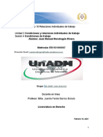 Módulo 10 Relaciones Individuales de Trabajo Unidad 2 Condiciones y Relaciones Individuales de Trabajo Sesión 4 Condiciones de Trabajo