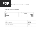 Assessment Task - Tutorial Questions Assignment Unit Code: HA3011 Question 1 Answer (A It Costed $860,000 To Acquire The Machine. (B)