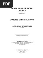 Tanza Village Park: Church: Outline Specifications