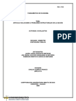 Actividad 6 Evaluativa - Articulo Soluciones A Problemas Estructurales de La Nación - Economia