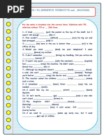 Infinitive + To, Infinitive Without To and Ing Form: It Wasn't