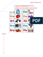 LENGUAJE USO DE LAS CONSONANTES FL, FR, CR, CL, NV, NF Viernes 12 de Febrero