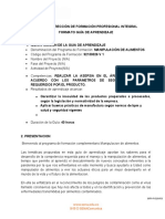 Guia Desarrollada Curso Manipulación de Alimentos