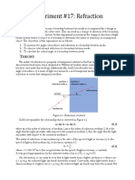 Experiment #17: Refraction: Bjectives