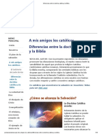 Diferencias Entre La Doctrina Católica y La Biblia