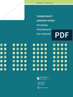 Standard Quality Assessment Criteria For Evaluating Primary Research Papers From A Variety of Fields