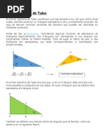 Primer Teorema de Tales: Enunciado