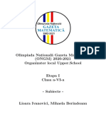 Mate - Info.Ro.5057 Olimpiada Nationala GAZETA MATEMATICA Bucuresti Clasa A VI-a