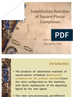 Substitution Reaction of Square Planar Complexes