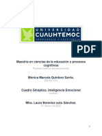 1.1 CUADRO SINÓPTICO. Inteligencia Emocional - Quintero - Monica