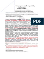 Las Palabras y La Cosas. Concepto, Juicio y Razonamiento 17-04-2015