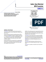 Audio, Dual-Matched NPN Transistor: Data Sheet