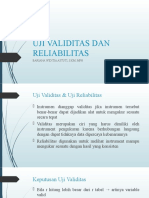 Uji Validitas Dan Reliabilitas