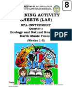 Learning Activity Sheets (Las) : Spa-Instrument Ecology and Natural Resources Earth Music Fusion