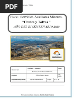 Servicios Auxiliares Mineros. "Chutes y Tolvas ": Curso