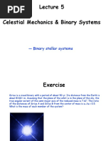 Celestial Mechanics & Binary Systems