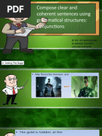 Compose Clear and Coherent Sentences Using Gramatical Structure Conjunctions