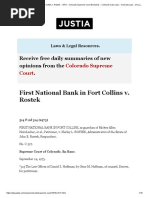 First National Bank Vs Rostek