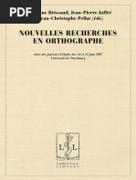 Nouvelles Recherches en Orthographe