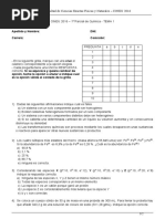 Primer Parcial QUIMICA