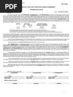 Promissory Note With Restructuring Agreement Promissory Note