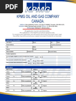 KPMG Oil and Gas Company Canada Job Application Form.