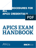 Exam Procedures For ALL Apics Credentials