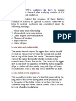 Andrews Six Keys To Normal Occlusion