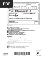 Friday 2 November 2018: Accounting