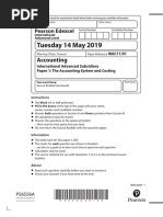 Tuesday 14 May 2019: Accounting