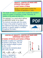 Center of Gravity, Center of Mass and Centroid For A Body