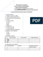 Formulir Pendaftaran Anggota Ibi Baru