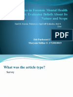 Cognitive Bias in Forensic Mental Health Assessment: Evaluator Beliefs About Its Nature and Scope