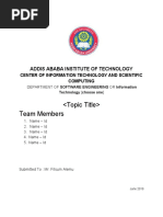 Seminar Project Document Templet 