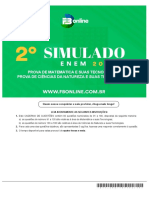 Prova de Matemática E Suas Tecnologias Prova de Ciências Da Natureza E Suas Tecnologias