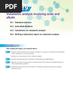 Volumetric Analysis Involving Acids and Alkalis