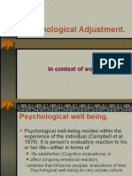 Psychological Adjustment.: in Context of Work