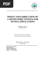 Design and Fabrication of A Micro-Strip Antenna For Wi-Max Applications