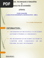 Sondages, Techniques D'enquêtes & Analyse de Données (STEAD) - Master AEM