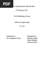 Software Requirements Specification 25 February, 2011