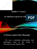 Module 4 Lesson 2 ST Thomas Aquinas Thoughts