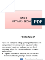 Bab II Optimasi Ekonomi 1