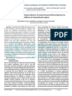 Structural Causes and Prevalence of Neurosensoral Hearing Loss in Children in Samarkand Region