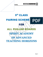 9th +10th Pairing Scheme 2019