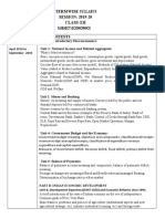 Term Wise Syllabus SESSION: 2019-20 Class-Xii Subject:Economics